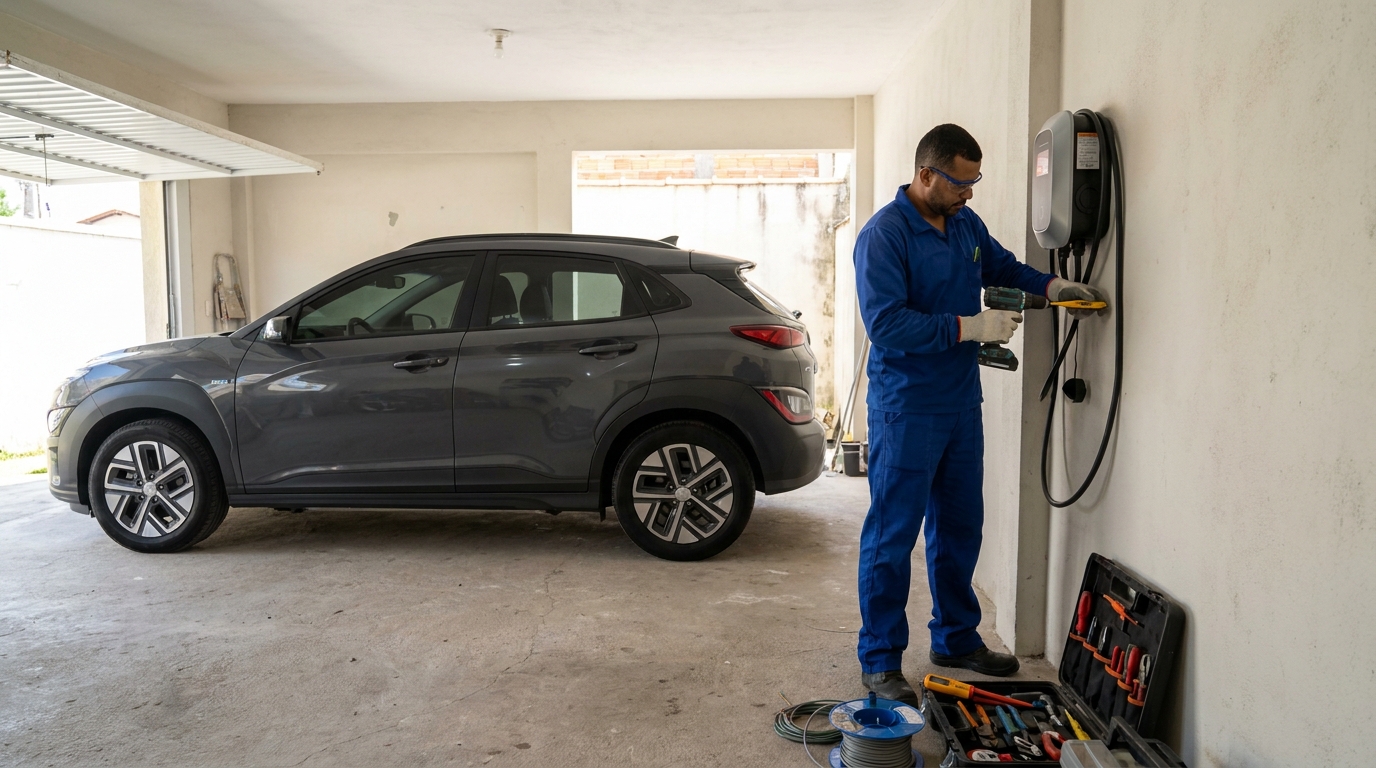 Instalacao de carregador de carro eletrico em São José dos Campos‑SP
