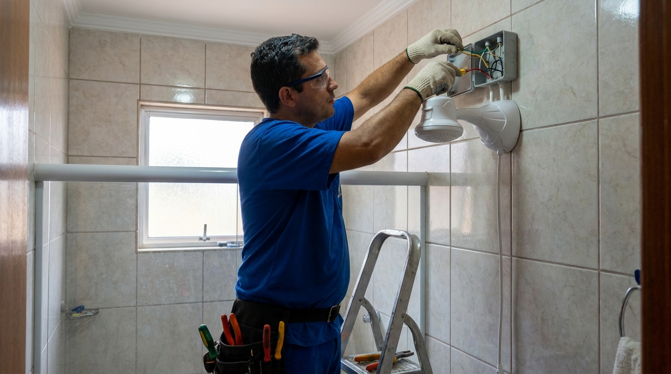 Instalacao de chuveiro eletrico profissional em São José dos Campos‑SP