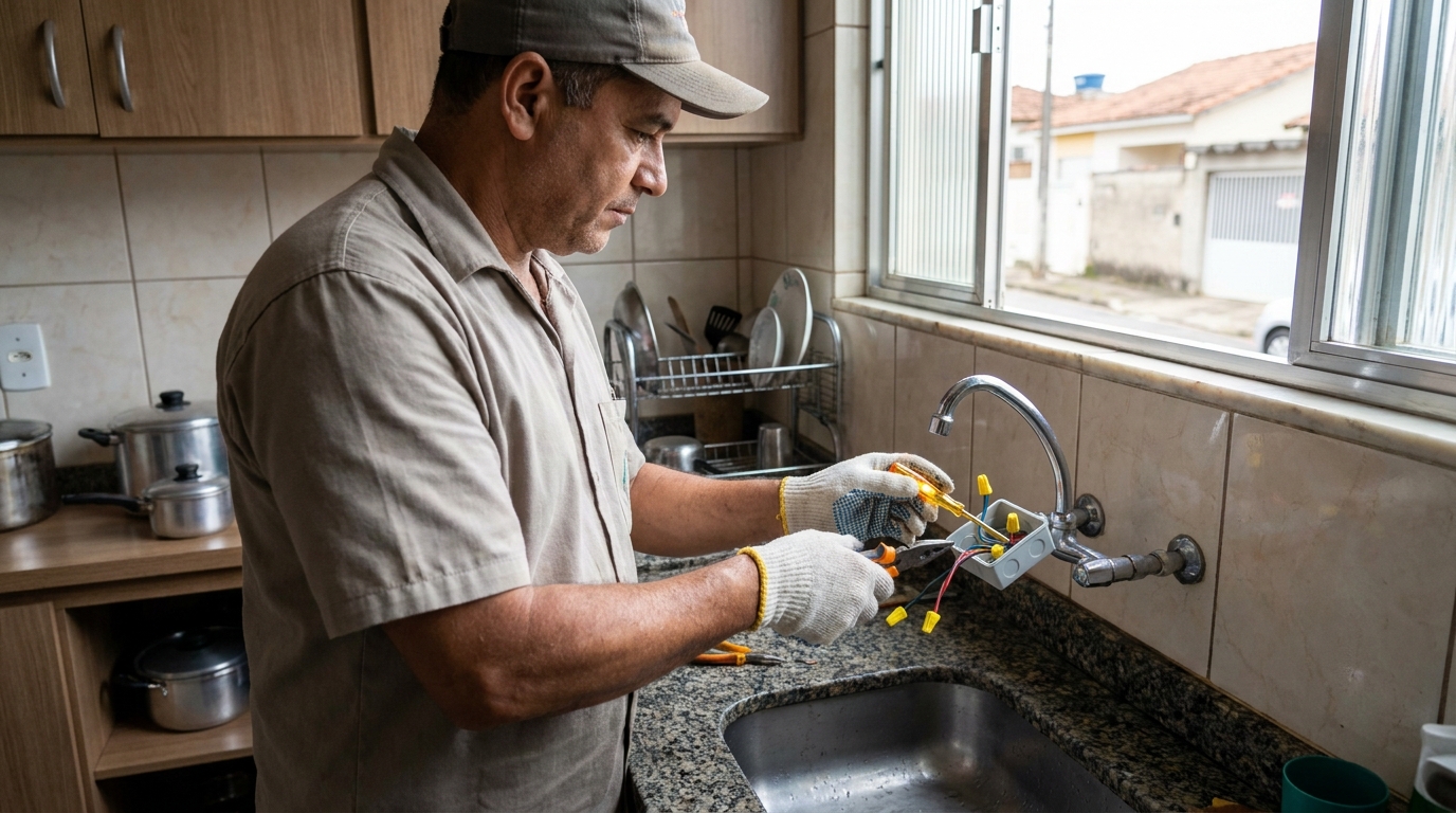 Instalacao de torneira eletrica profissional em São José dos Campos‑SP